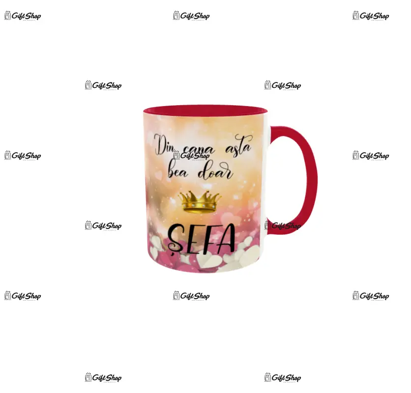 Din cana asta bea doar sefa, cana ceramica, 330ml, model cgs1742